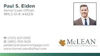 Home Loans by Paul at McLean Mortgage Corporation, Licensed in VA, DC, NC, SC NMLS ID #: 442231 04