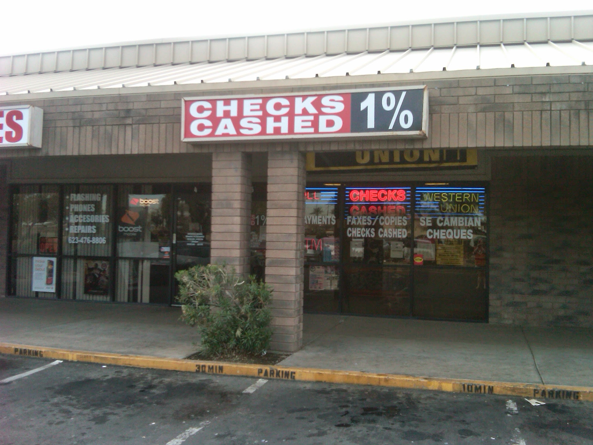 Checks Cashed 1% 01