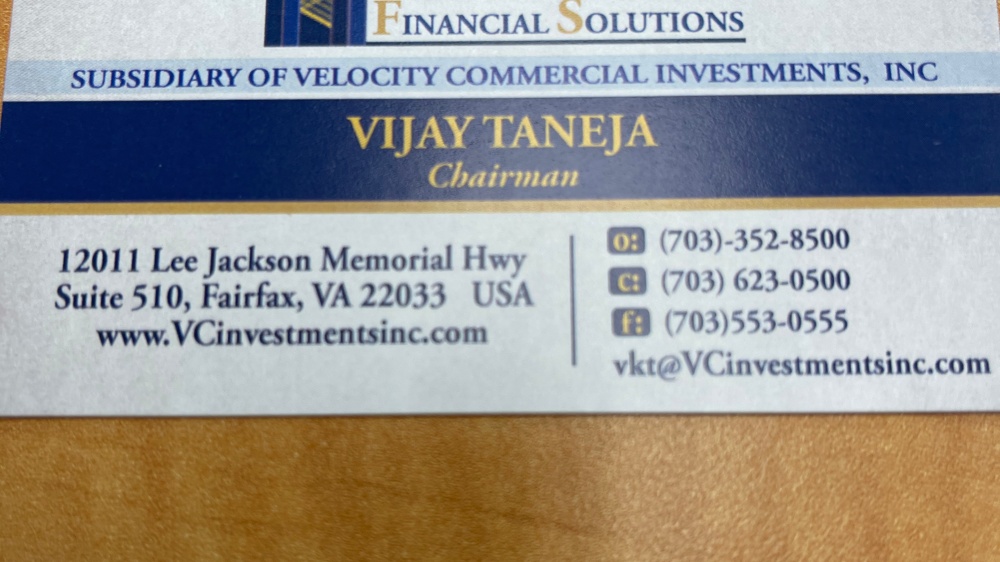 Velocity Commercial Investments,Inc 01