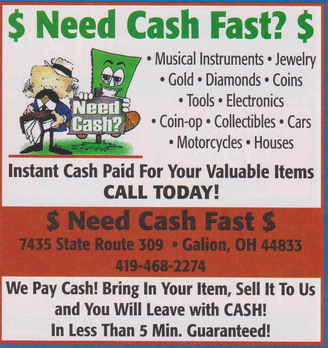 Need Cash Fast? (Previous Pawn Brokers) 01